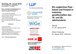 Tagungsfolder Arbeit und Freizeit