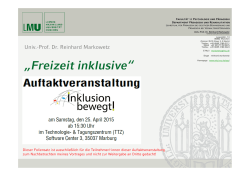 Markowetz Freizeit Vortrag Marburg 25.4.15