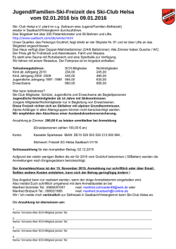 Jugend/Familien-Ski-Freizeit des Ski