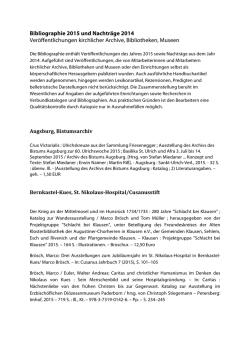 Bibliographie 2015