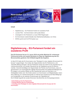 Digitalisierung &ndash; EU-Parlament fordert ein sozialeres Profil