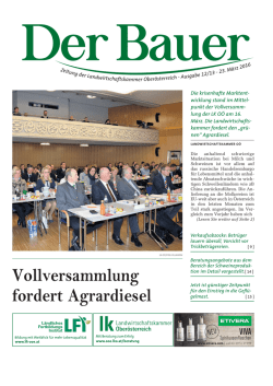 Vollversammlung fordert Agrardiesel