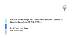Diffuse Stoffeintr&auml;ge aus landwirtschaftlichen Quellen in