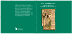 Quellen und Literatur zur Reformation in der Mark Brandenburg