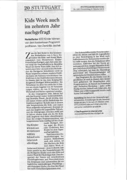 Stuttgarter Zeitung 8. Oktober 2015