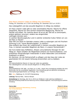 Das Haus unserer Liebe im Alltag neu einrichten 2015