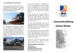 Feuerwehrstiftung Gustav-Binder - Landesfeuerwehrverband Baden