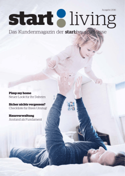 Das Kundenmagazin der start:bausparkasse