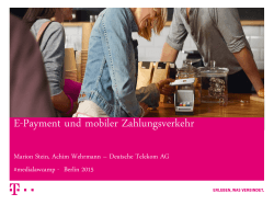 Achim Wehrmann & Marion Stein: Mobile Payment