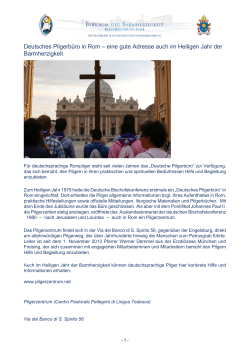 Deutsches Pilgerbüro in Rom – eine gute Adresse auch im Heiligen