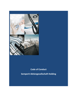 Code of Conduct Semperit Aktiengesellschaft Holding
