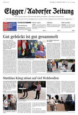Gut geb&uuml;ckt ist gut gesammelt