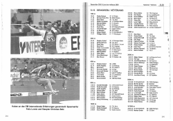 Bestenliste - Swiss Masters Athletics