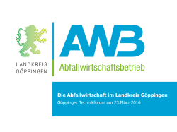Die Abfallwirtschaft im Landkreis Göppingen
