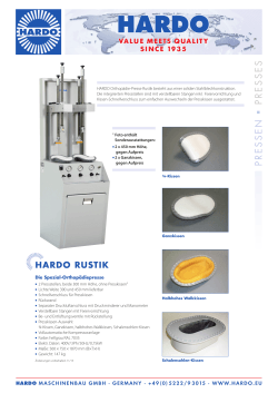 pressen presses - Hardo Maschinenbau GmbH