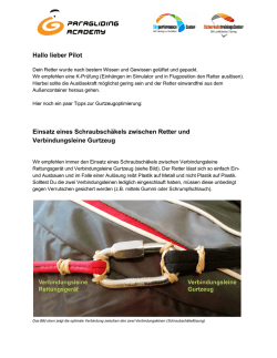 Hallo lieber Pilot Einsatz eines Schraubsch&auml;kels zwischen Retter