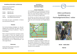 ERCA-zertifizierte Ausbildung zum Hochseilgartentrainer/