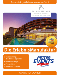 Teambuildingaktivitäten - FALKENSTEINER Hotels & Residences