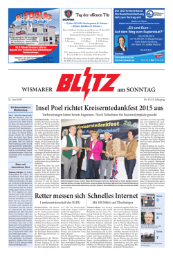Insel Poel richtet Kreiserntedankfest 2015 aus Retter messen