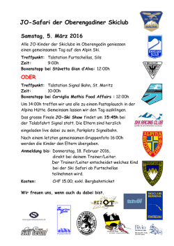 JO-Safari der Oberengadiner Skiclub