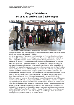 Dragon Saint-Tropez - Société Nautique de Saint