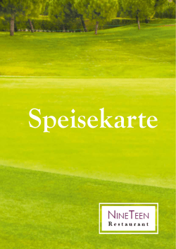 Download: Speisekarte - Restaurant Nineteen