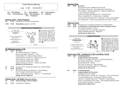 Gottesdienstordnung 31.05.2015 bis 28.06.2015