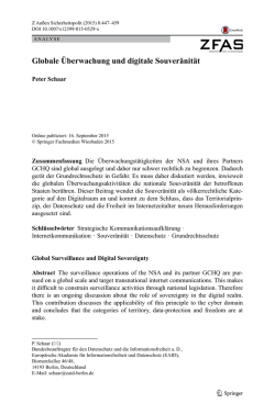 Globale &Uuml;berwachung und digitale Souver&auml;nit&auml;t