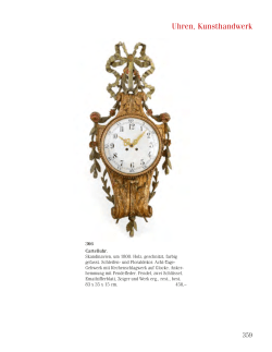 Uhren, Kunsthandwerk - Auktionshaus RUEF München