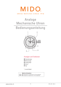 Bedienungsanleitung - Uhren und Schmuck von uhr24.de