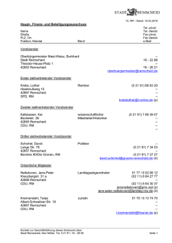 Haupt-, Finanz- und Beteiligungsausschuss - Teo-Otto