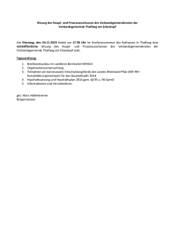 Sitzung des Haupt- und Finanzausschusses des