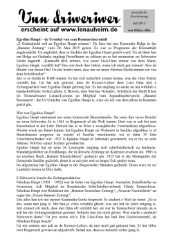 Egydius Haupt &ndash; de Uronkel vun eem Rosmareinerm&auml;dl &bdquo;E