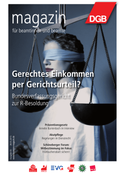 Magazin für Beamtinnen und Beamte 05/2015 (PDF, 4 MB )