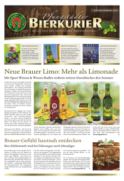 Neue Brauer Limo: Mehr als Limonade