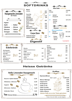 Hausgemachte Limonaden