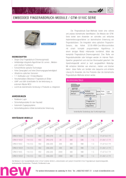 embedded fingerabdruck-module / gtm-5110c serie