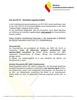 Info des KLFV - Helmfarbe tagesleuchtgelb