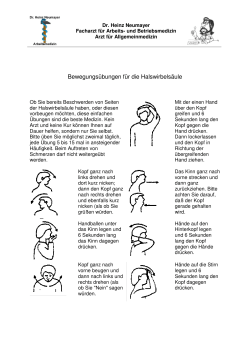 Bewegungsübungen für die Halswirbelsäule - Die