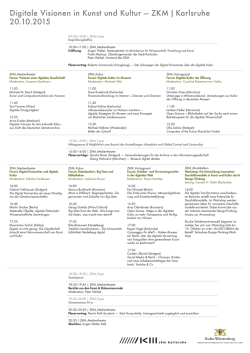 Digitale Visionen in Kunst und Kultur — ZKM | Karlsruhe 20.10.2015