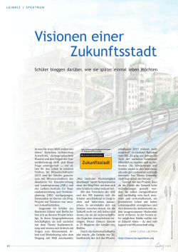 Zukunftsstadt Visionen einer