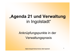 Visionen für Ingolstadt – Dynamische Agenda 21