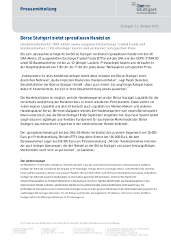 Pressemitteilung - Börse Stuttgart