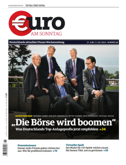 Die Börse wird boomen - Huber, Reuss & Kollegen