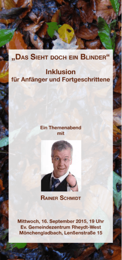 Inklusion - Rainer Schmidt
