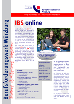 IBS online - Integration von Blinden und