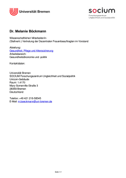 Dr. Melanie Böckmann - socium
