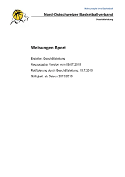 Weisungen Sport 2015/2016
