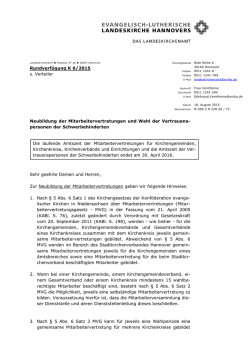 Rundverfügung K 6/2015 - Gesamtausschuss der