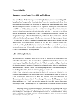 Humanisierung des Staates? Armenhilfe und Sozialstaat